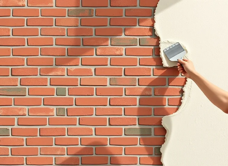 Application d'un enduit décoratif à la lisseuse sur un mur